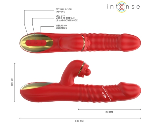 INTENSE Thalia Red Multifunctional Vibration & Thrusting Device