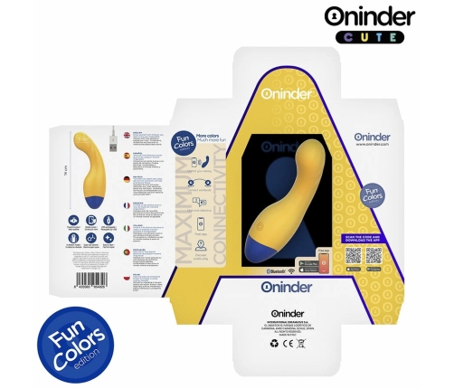 ONINDER CUTE Love Buddy App-Controlled Vibrator Yellow 14cm Waterproof