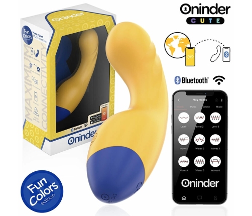 ONINDER CUTE Love Buddy App-Controlled Vibrator Yellow 14cm Waterproof