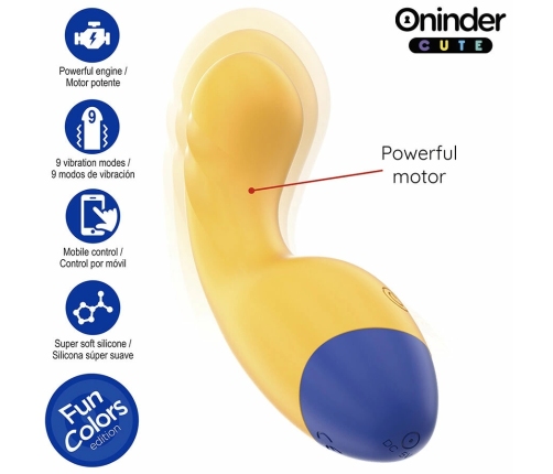 ONINDER CUTE Love Buddy App-Controlled Vibrator Yellow 14cm Waterproof