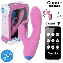 ONINDER Cute Love Bunny Vibrator - App-Controlled, Dual Stimulation, Pink/Blue ONINDER Cute Love Bunny Vibrator - App-Controlled, Dual Stimulation, Pink/Blue