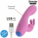 ONINDER Cute Love Bunny Vibrator - App-Controlled, Dual Stimulation, Pink/Blue
