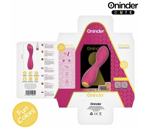 ONINDER CUTE Buddy Intimate Device App-Controlled Pink-Yellow 12.5cm
