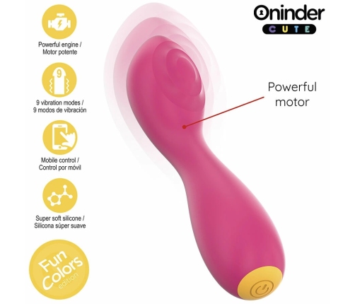 ONINDER CUTE Buddy Intimate Device App-Controlled Pink-Yellow 12.5cm