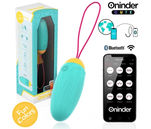 ONINDER CUTE Vibrating Rotating Silicone Gem Egg - App-Controlled, Waterproof