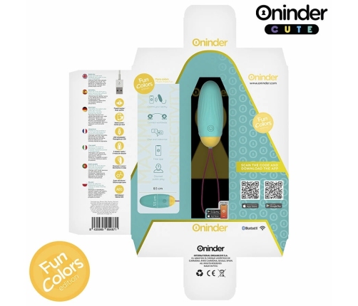 ONINDER CUTE Vibrating Rotating Silicone Gem Egg - App-Controlled, Waterproof