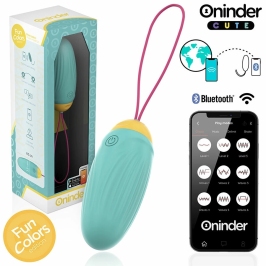 ONINDER CUTE Vibrating Rotating Silicone Gem Egg - App-Controlled, Waterproof