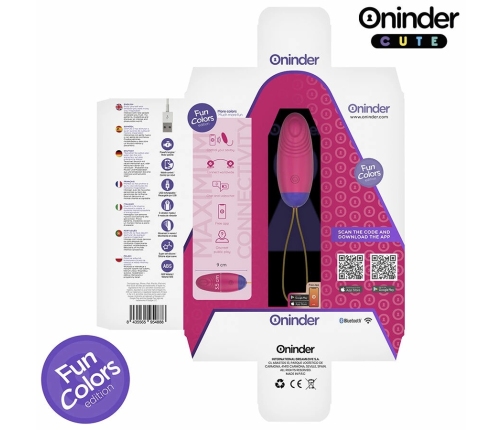 ONINDER CUTE WaveMotion Silicone Egg - App-Controlled, USB, Waterproof, Pink