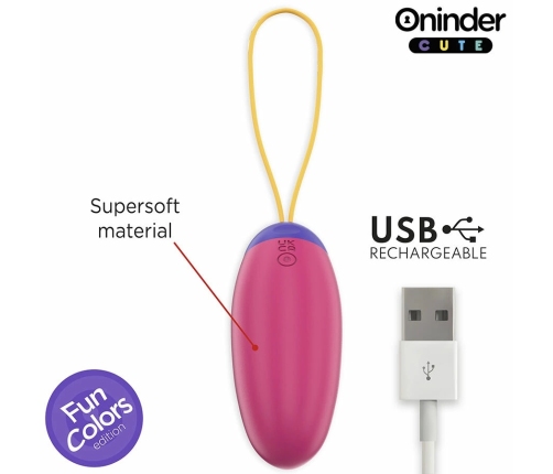 ONINDER CUTE WaveMotion Silicone Egg - App-Controlled, USB, Waterproof, Pink