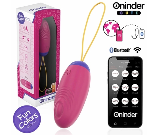 ONINDER CUTE WaveMotion Silicone Egg - App-Controlled, USB, Waterproof, Pink