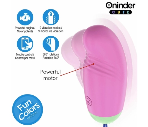 ONINDER CUTE 360° Silicone Smart Intimate Egg - App & USB, Multicolor