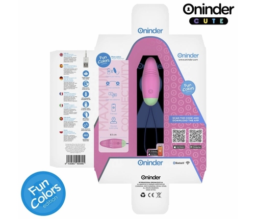 ONINDER CUTE 360° Silicone Smart Intimate Egg - App & USB, Multicolor