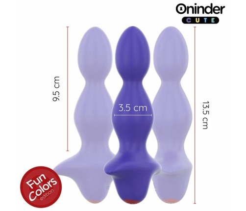 ONINDER Cute Vibrating Intimate Plug Purple - App-Controlled, 13.5 cm