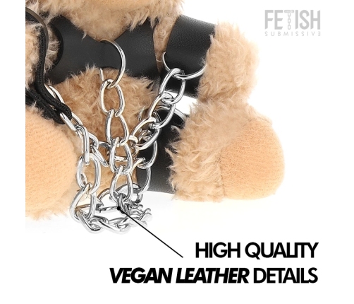 Fetish Submissive Yogi Teddy Bear - Collector’s Plush with Harness & Chains