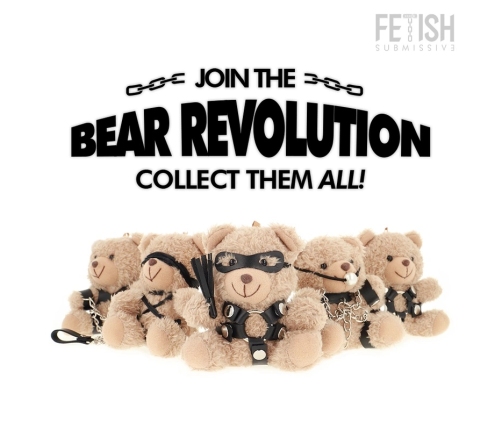 Fetish Submissive Ted Teddy Bear Model 2 - Collectible Plush with Harness