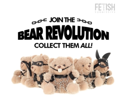Fetish Submissive Fozzie Teddy Bear - Designer Plush with Metallic Accents
