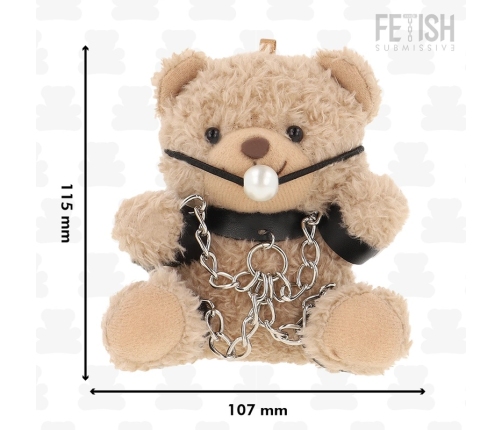 Fetish Submissive Fozzie Teddy Bear - Designer Plush with Metallic Accents