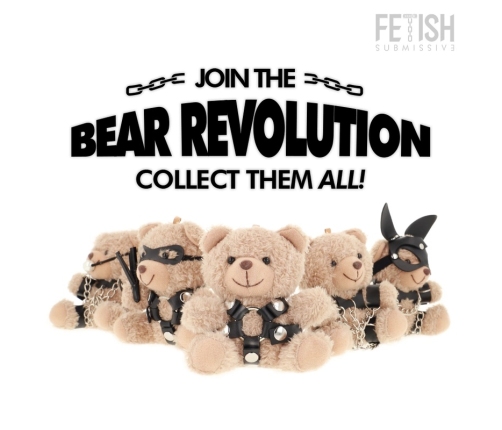Fetish Submissive Bongo Plush Bear - Collectible Designer Accessory 10 cm