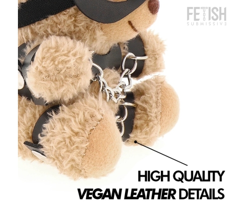 Fetish Submissive Mishka Plush Bear Model 5 with Bunny Mask and Chains