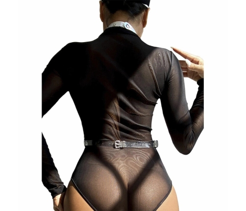 Subblime 953737 Chest Harness Silver with Rings and Chains, One Size