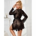 Subblime 953751 Lace Nightgown Set with Thong Black S/M