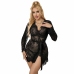 Subblime 953751 Lace Nightgown Set with Thong Black S/M