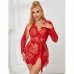 Subblime 953782 Red Lace Nightgown & Thong Set L/XL - Elegant Design