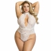 Subblime 953850 Lace Bodysuit White S/M - Elegant Sheer Lingerie