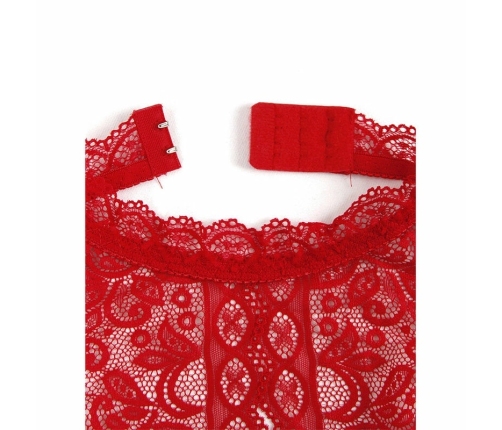 Subblime 953874 Bodysuit Open Cup Red S/M - Elegant Lingerie Design