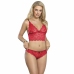 Subblime 953898 Silk and Lace Nightgown & Panties Set Red S/M
