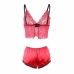 Subblime 953898 Silk and Lace Nightgown & Panties Set Red S/M