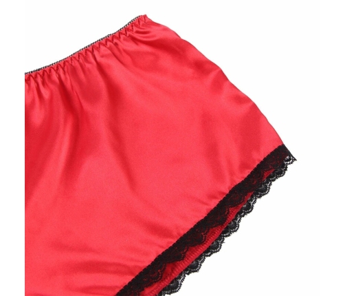 Subblime 953904 Silk & Lace Red Nightgown Set L/XL - Elegant Comfort