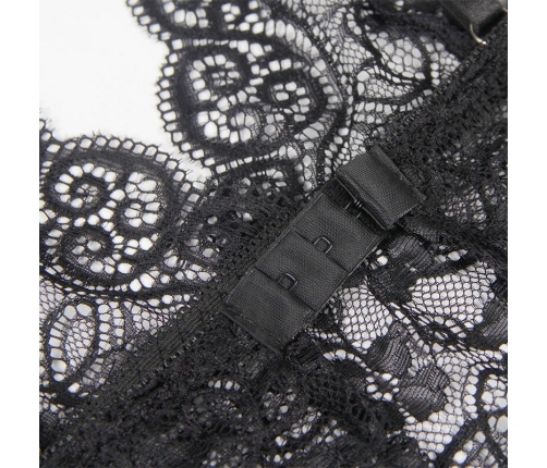 Subblime 953928 Black Silk & Lace Nightgown Set L/XL - Elegant Comfort