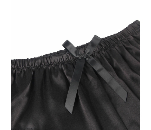 Subblime 953942 Black Silk Nightgown & Lace Pants L/XL Set