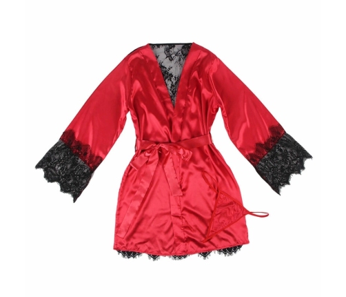 Subblime 954017 Camisole & Thong Set Red/Black S/M - Lace Sheer Finish