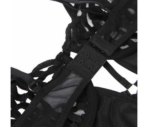 Subblime 954055 Elegant Lace Bodysuit Black S/M - Premium Comfort Fit