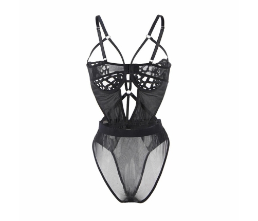 Subblime 954055 Elegant Lace Bodysuit Black S/M - Premium Comfort Fit