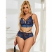 Subblime 954079 Lace Bra and Panties Set Blue L/XL - Elegant Comfort
