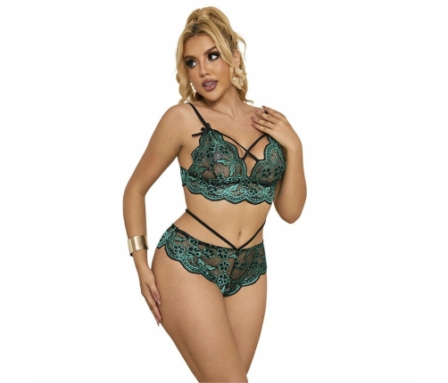 Subblime 954093 Lingerie Set Lace Green L/XL - Elegant Two-Piece Design