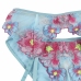 Subblime 954109 Blue Lingerie Set with Garter Belt, Floral S/M