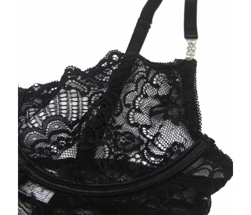 Subblime 954185 Lace Babydoll Black S/M - Adjustable Strap Lingerie