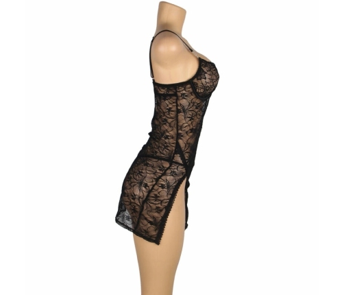 Subblime 954185 Lace Babydoll Black S/M - Adjustable Strap Lingerie