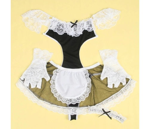 Subblime Costume S/M Black/White - Elegant Maid Outfit Lingerie