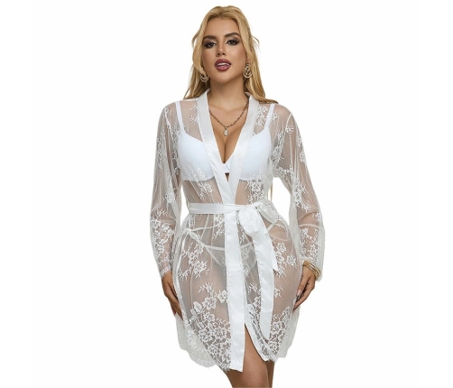 Subblime 954376 White Floral Long Sleeve Nightgown L/XL