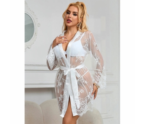 Subblime 954376 White Floral Long Sleeve Nightgown L/XL