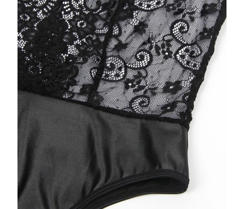 Subblime 954383 Elegant Body with Garter Belt Black S/M