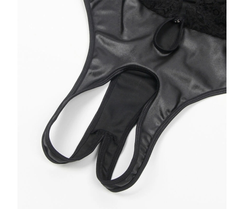 Subblime 954383 Elegant Body with Garter Belt Black S/M