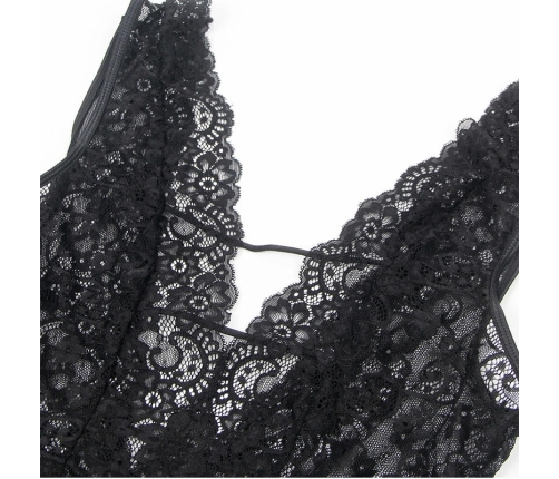 Subblime 954390 Elegant Lingerie Body with Garter Belt Black L/XL