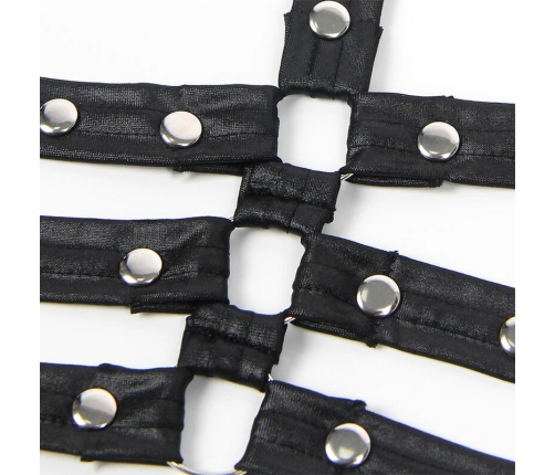 SUBBLIME - 954406 VESTIDO BONDAGE DE CUERO NEGRO S/M