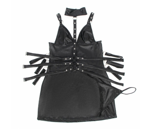 Subblime 954413 Leather Bondage Body Black L/XL Adjustable Fit